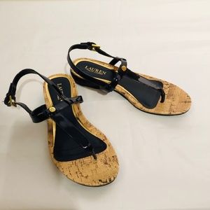 RALPH LAUREN SANDALS NAVY SIZE 9.5